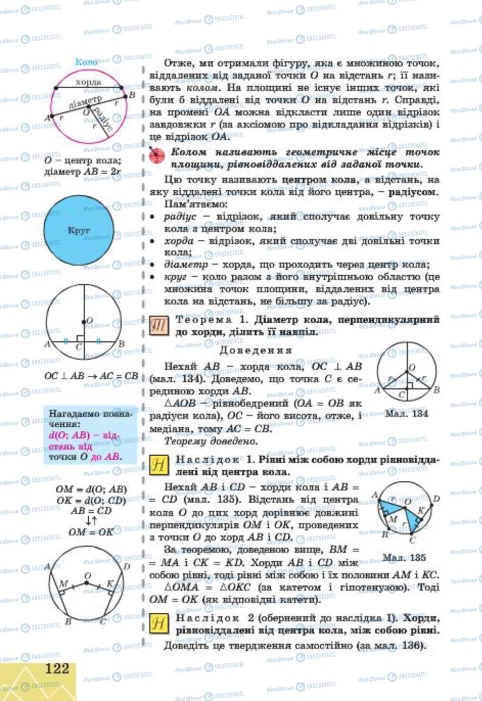 Підручники Геометрія 7 клас сторінка 122