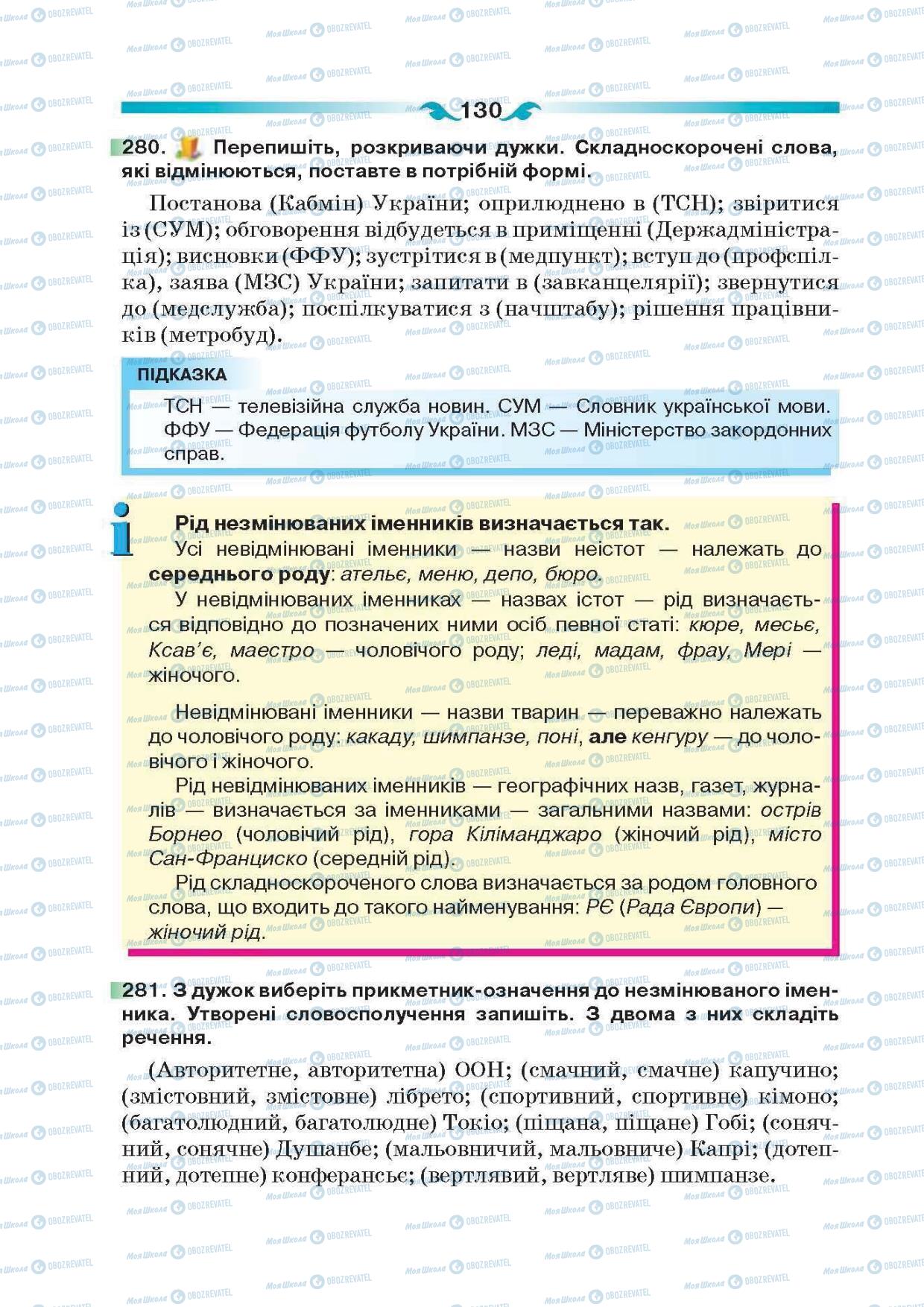 Підручники Українська мова 6 клас сторінка 130