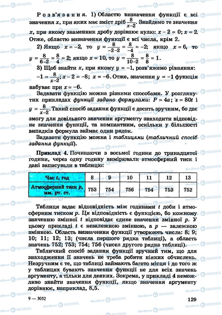 Підручники Алгебра 7 клас сторінка 129