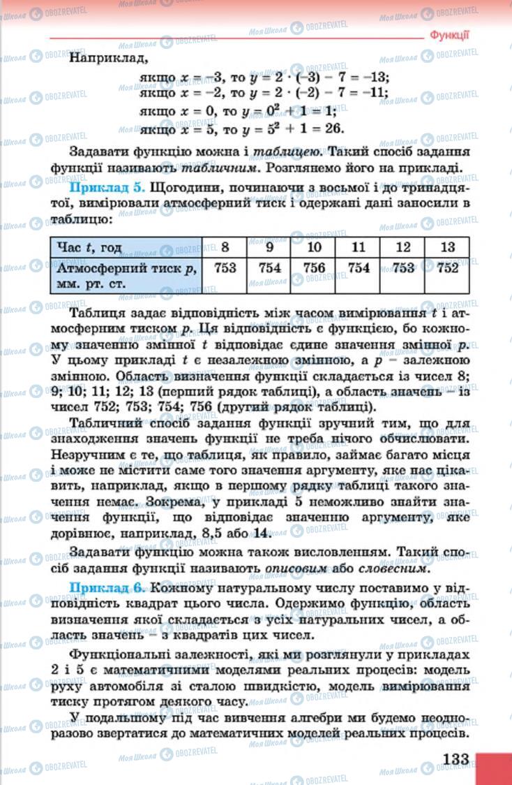 Підручники Алгебра 7 клас сторінка 133