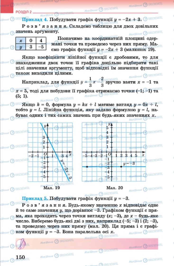 Підручники Алгебра 7 клас сторінка 150