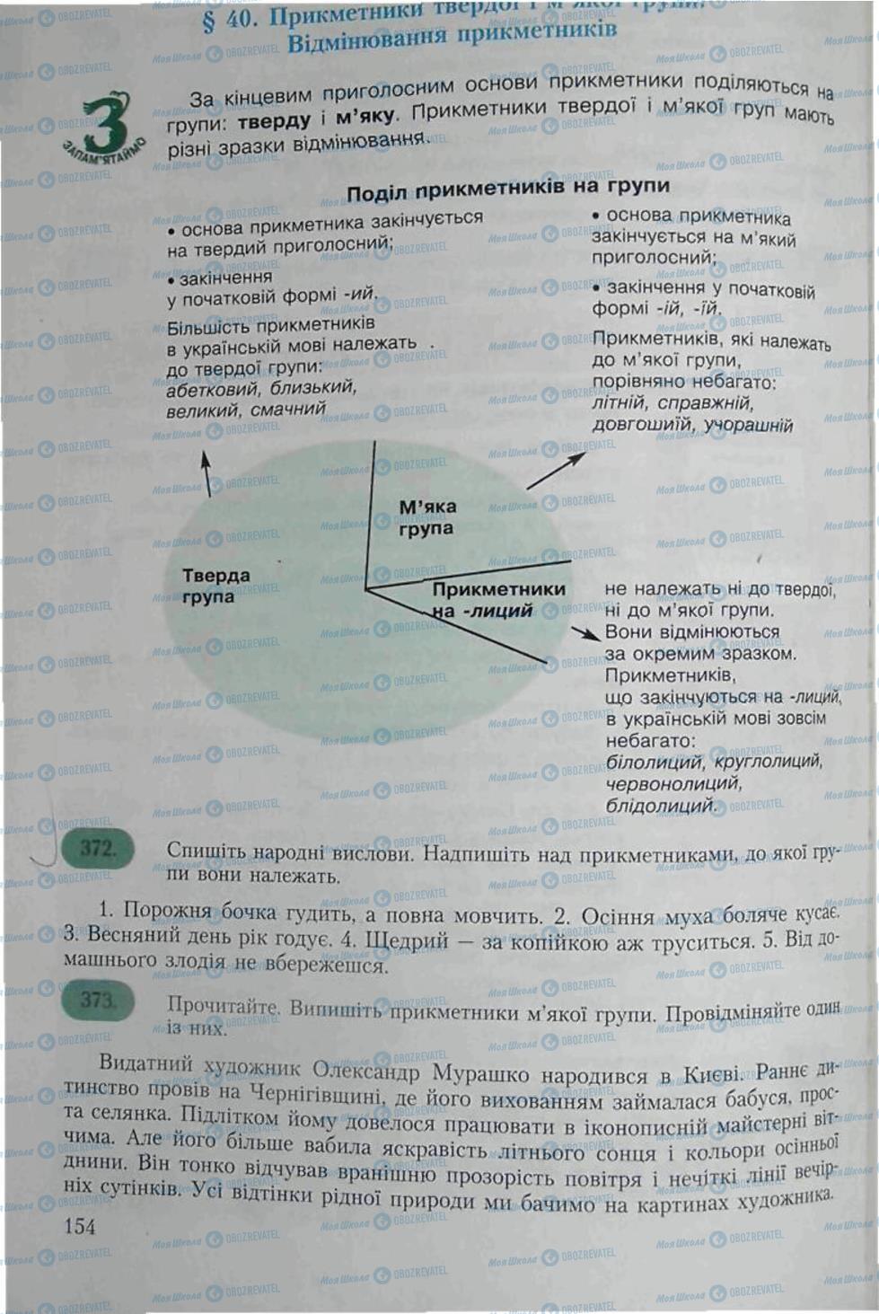 Учебники Укр мова 6 класс страница 154