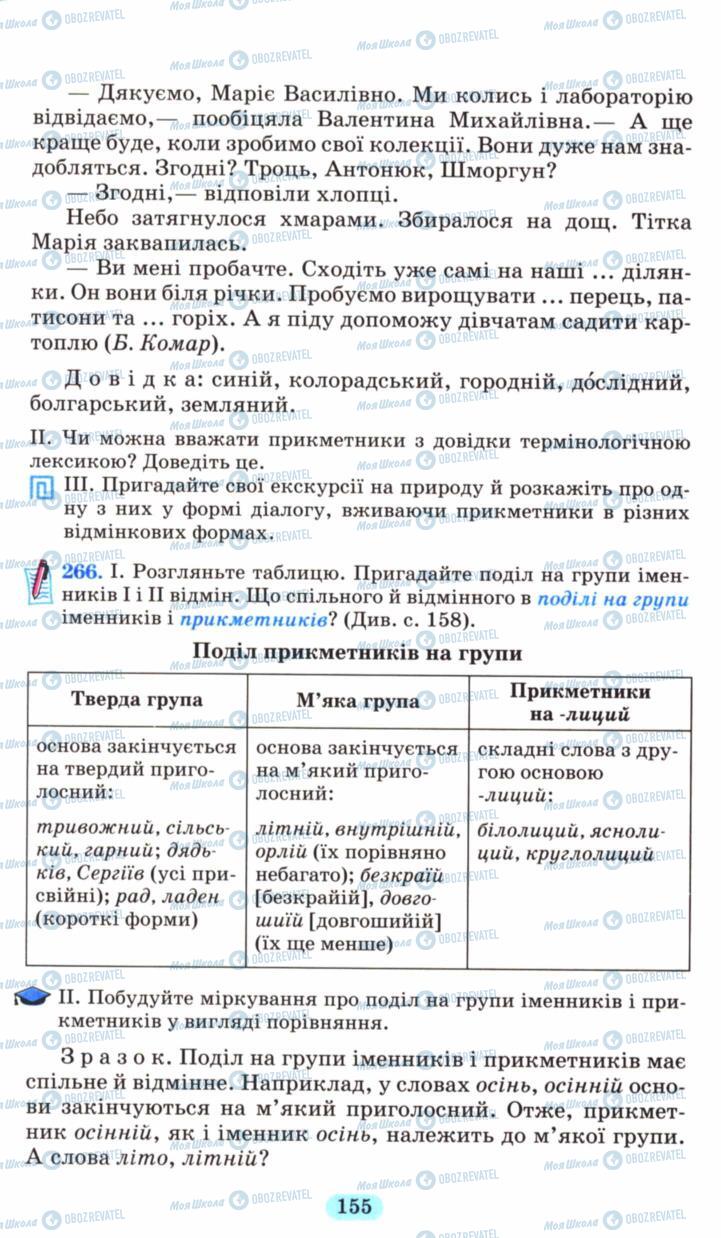 Підручники Українська мова 6 клас сторінка 155