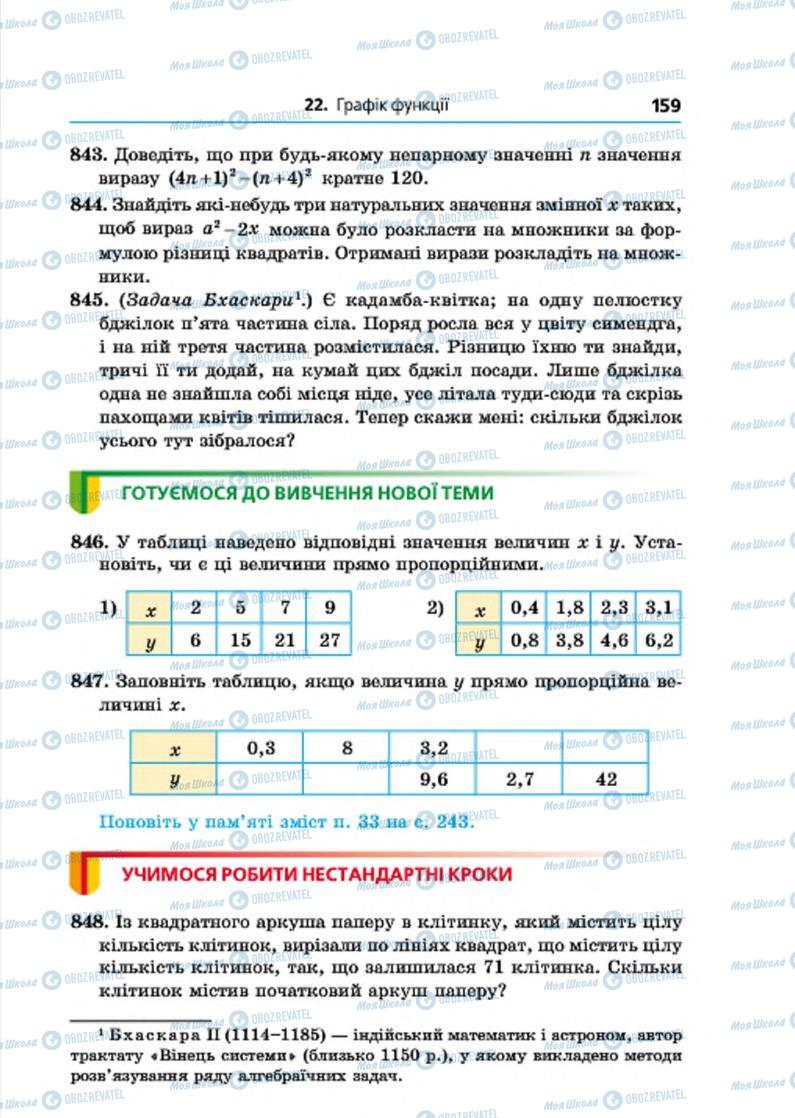 Підручники Алгебра 7 клас сторінка 159