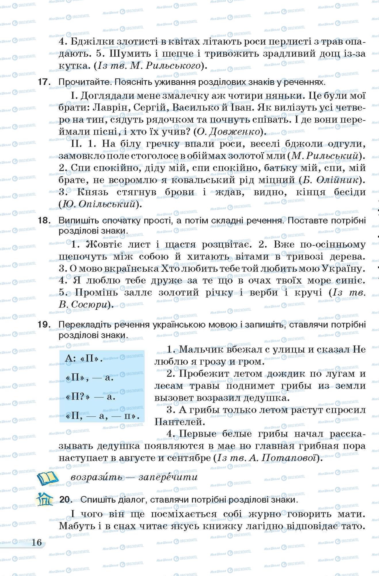 Підручники Українська мова 6 клас сторінка 16