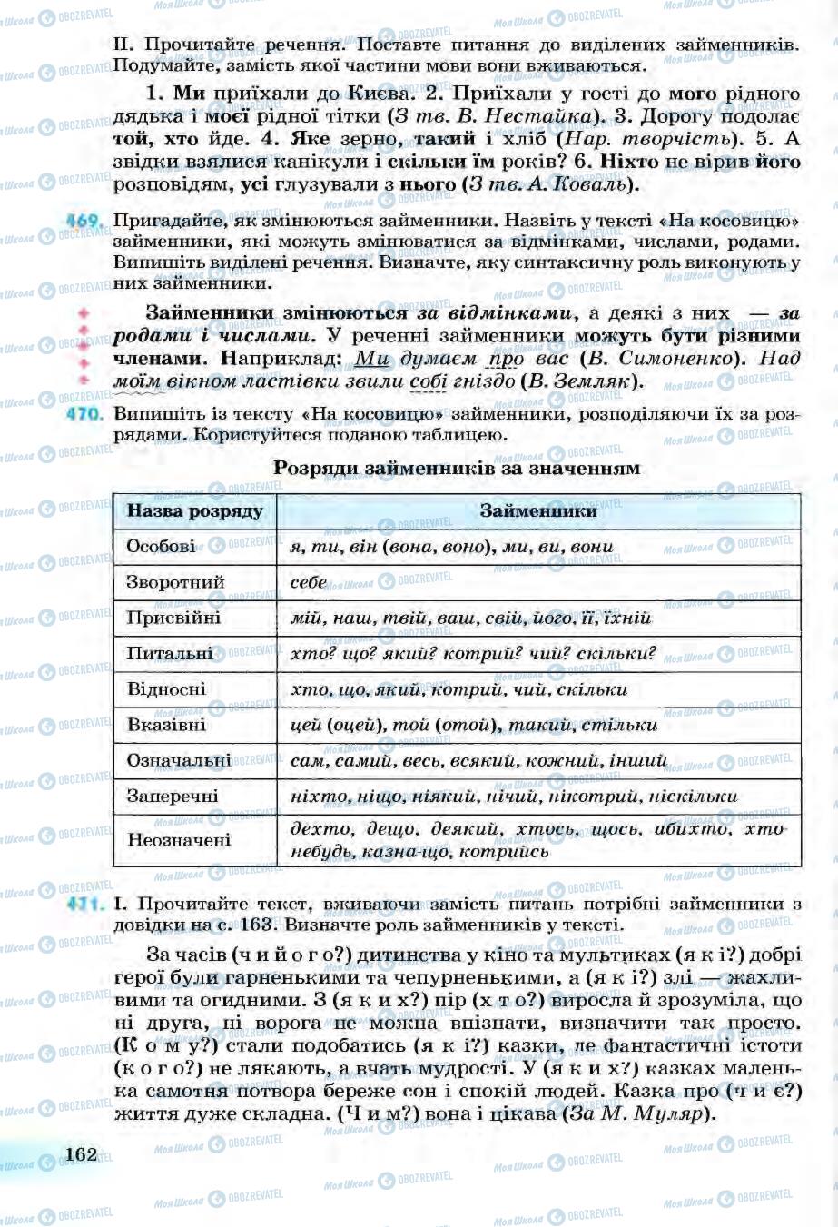 Учебники Укр мова 6 класс страница 162