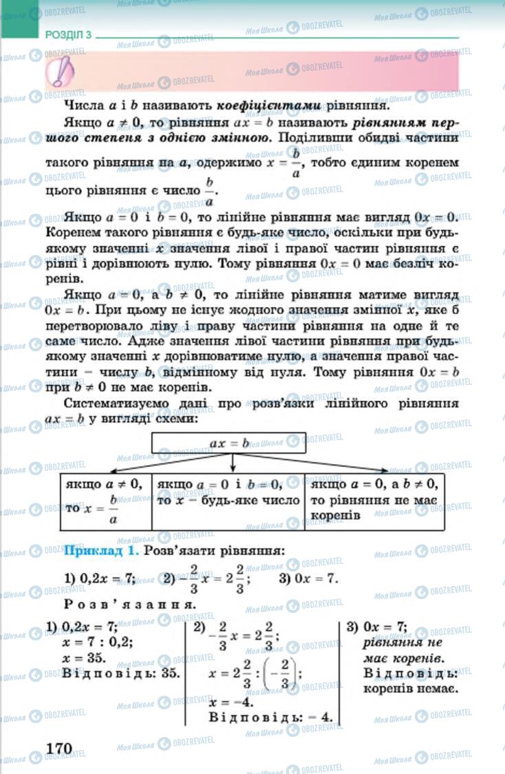 Підручники Алгебра 7 клас сторінка 170