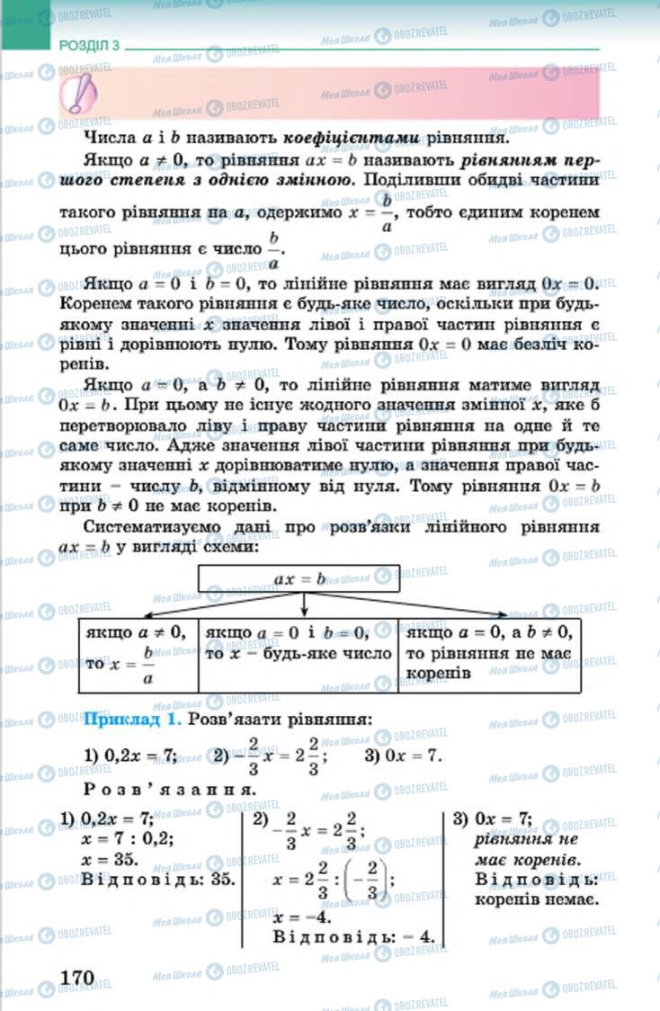Учебники Алгебра 7 класс страница 170