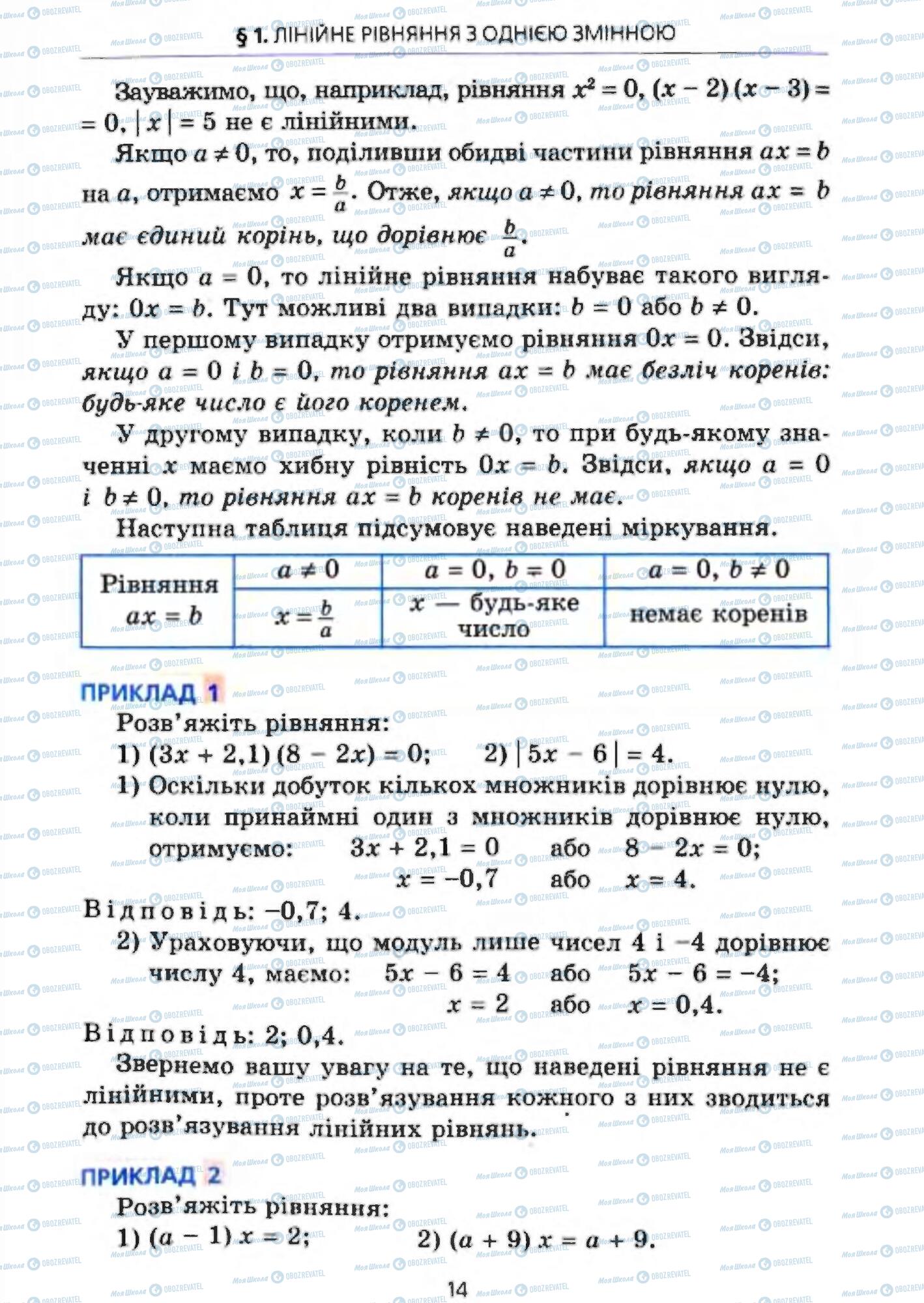 Учебники Алгебра 7 класс страница 14