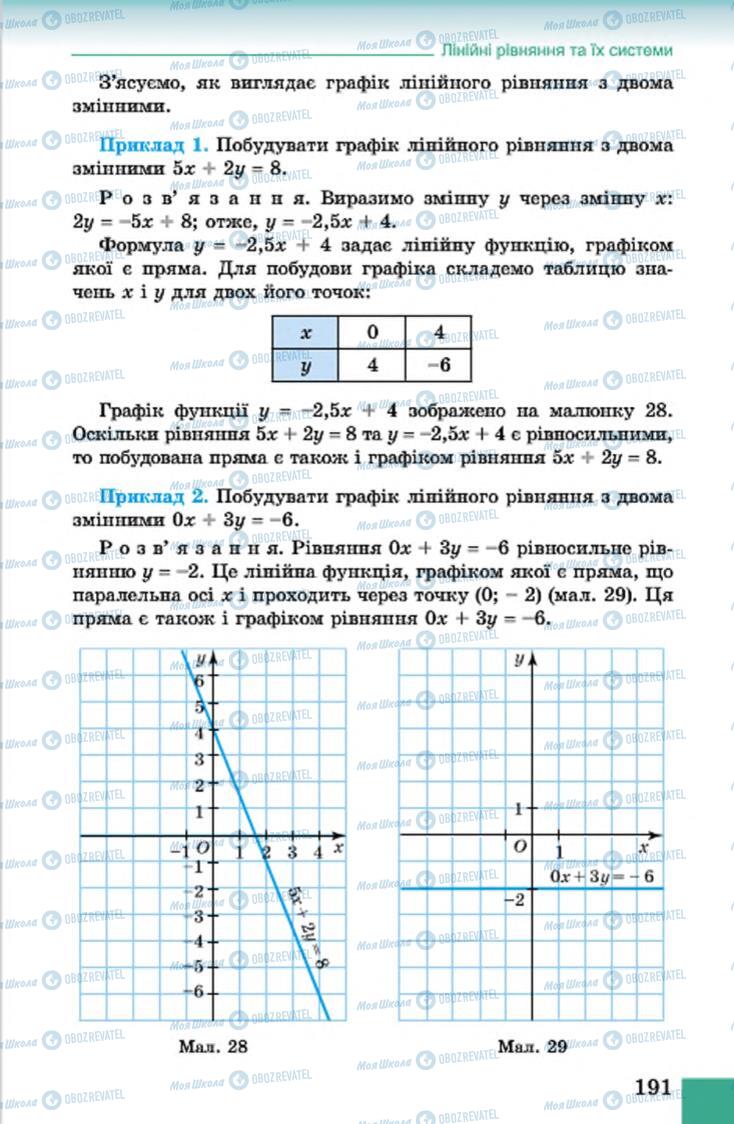 Учебники Алгебра 7 класс страница 191