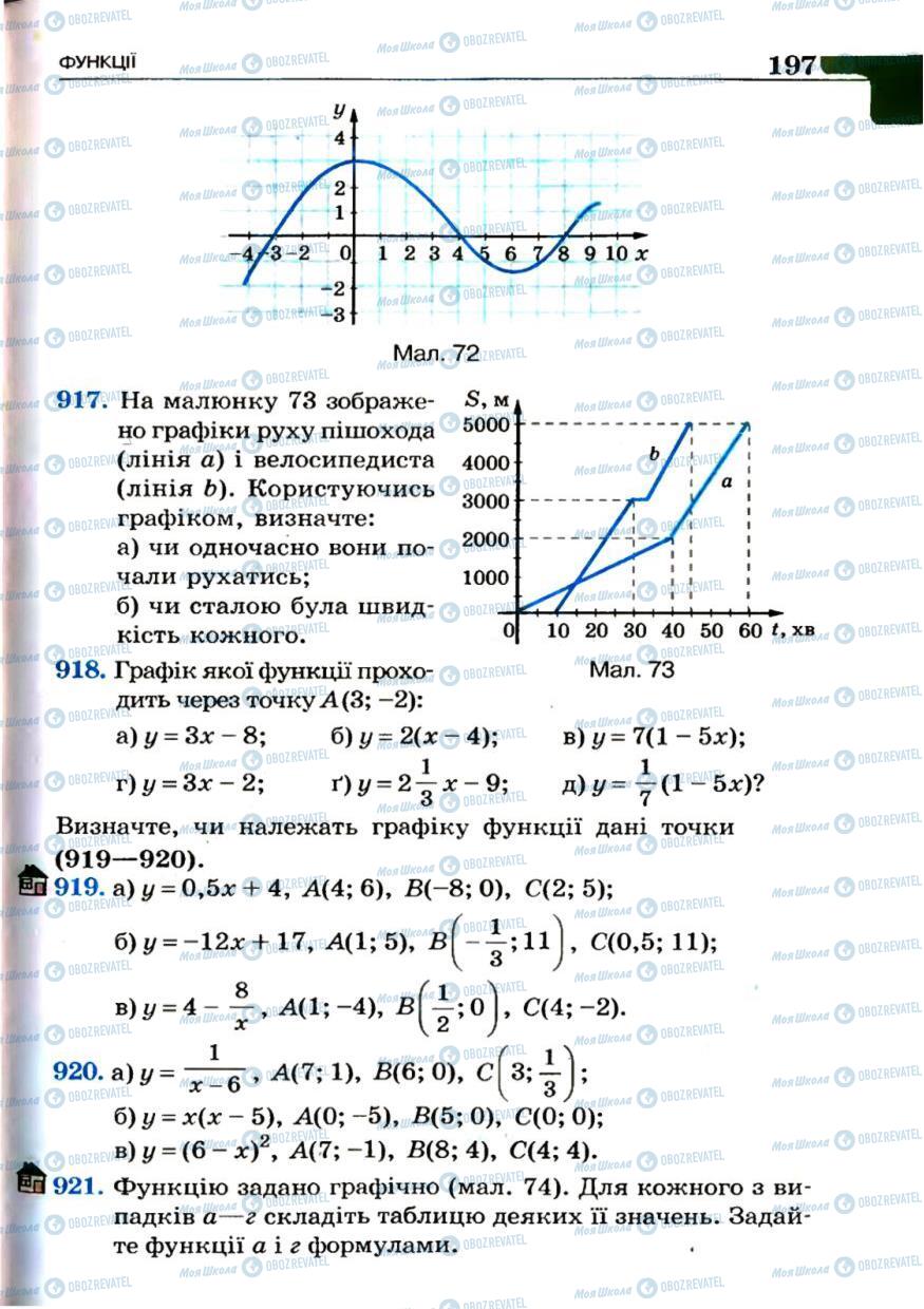 Підручники Алгебра 7 клас сторінка 197