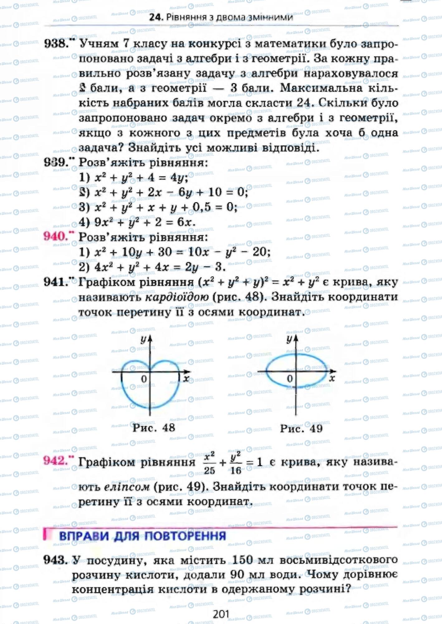 Підручники Алгебра 7 клас сторінка 201