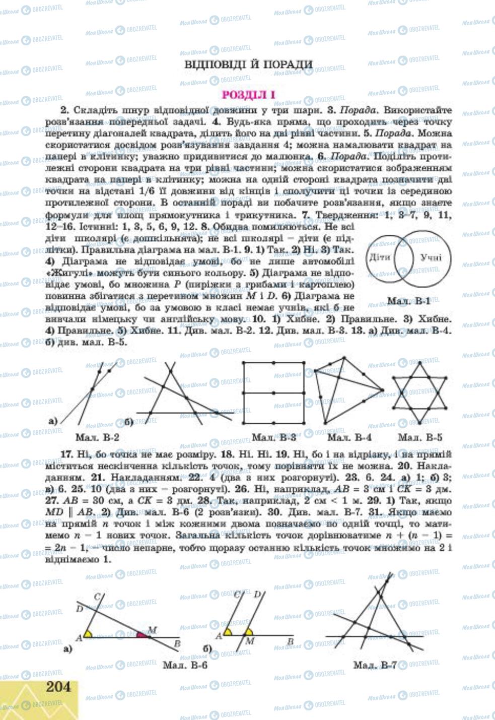 Підручники Геометрія 7 клас сторінка 204