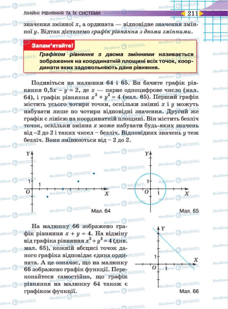 Підручники Алгебра 7 клас сторінка 211