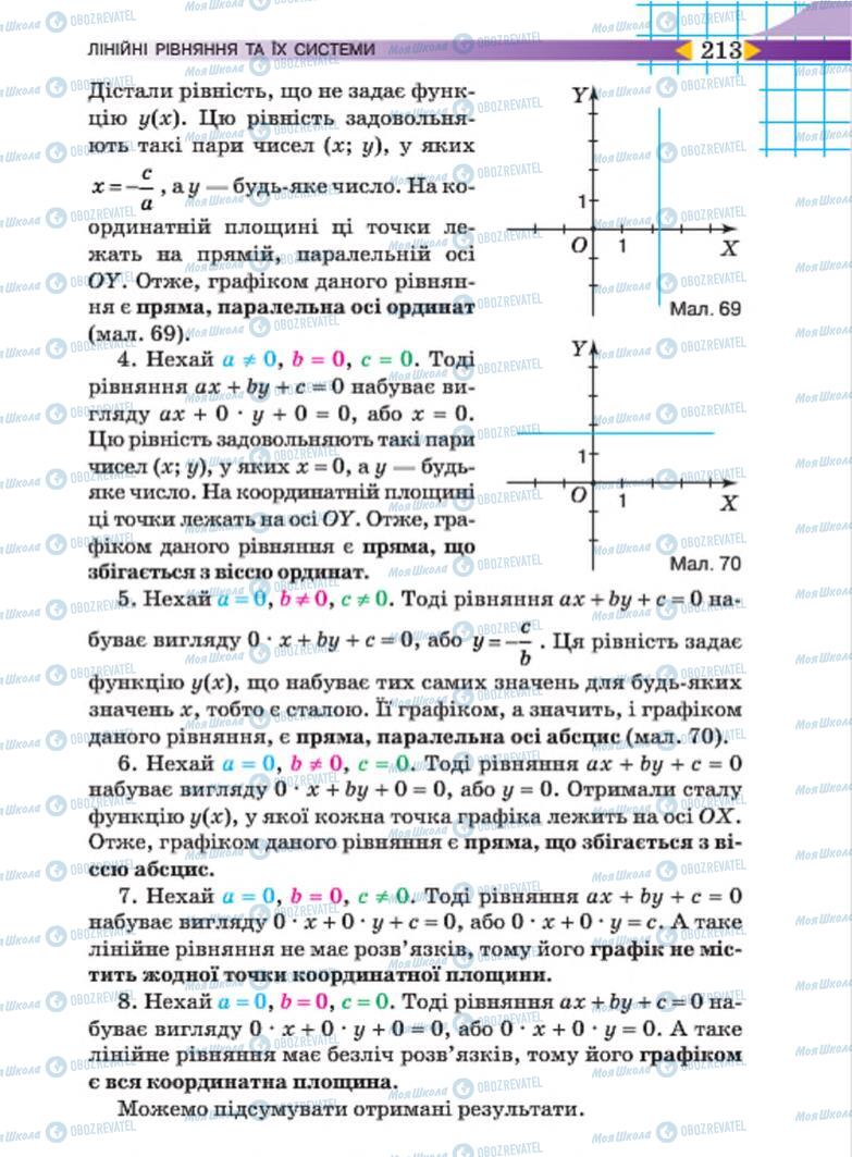 Підручники Алгебра 7 клас сторінка 213