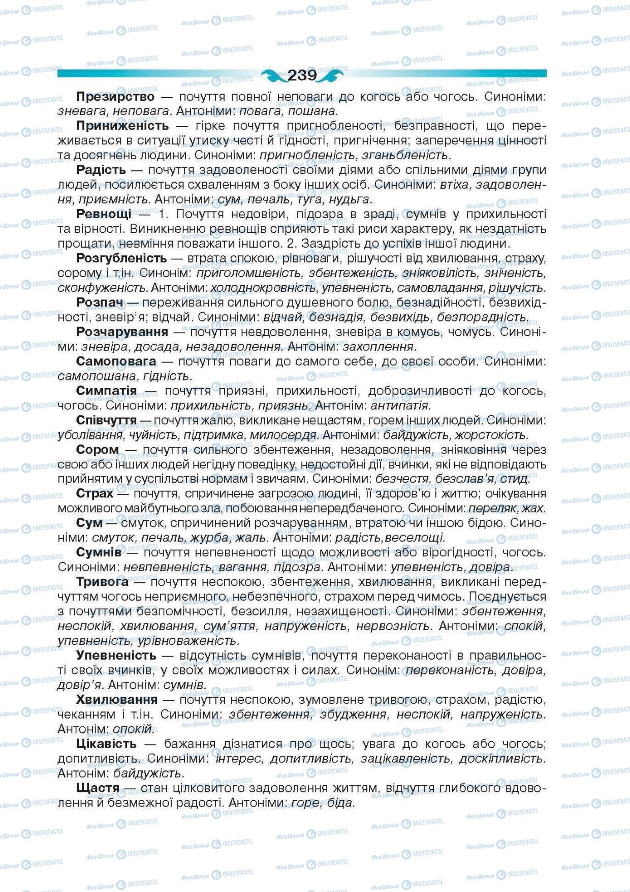 Підручники Українська мова 6 клас сторінка 239