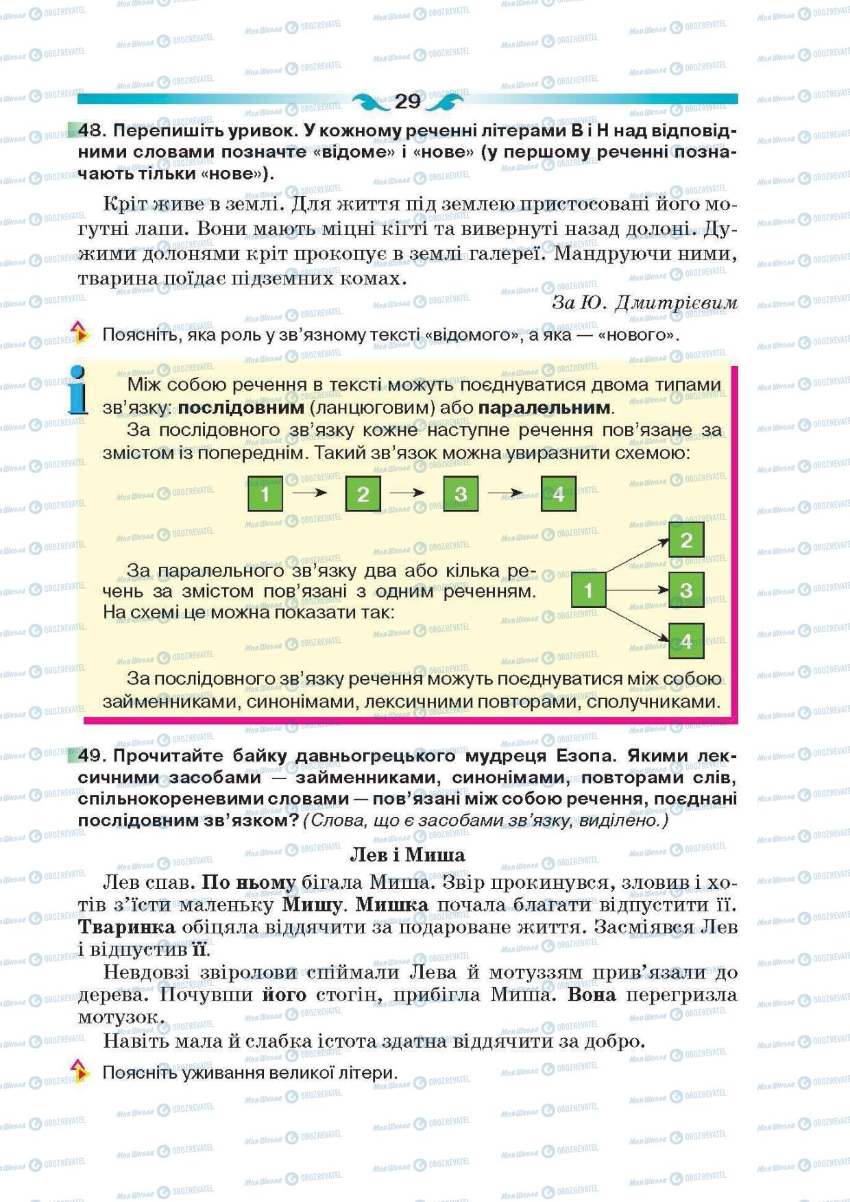 Підручники Українська мова 6 клас сторінка 29