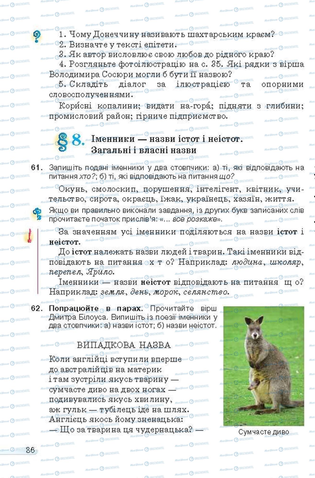 Підручники Українська мова 6 клас сторінка 36