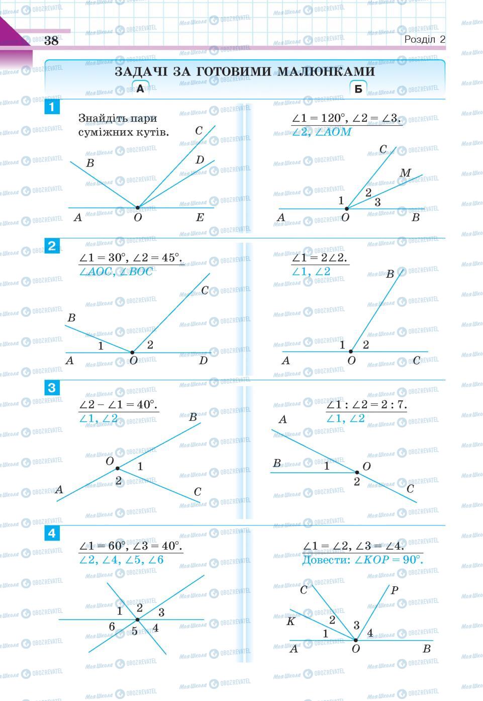 Підручники Геометрія 7 клас сторінка 38