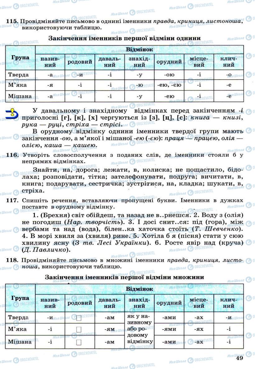 Підручники Українська мова 6 клас сторінка 49