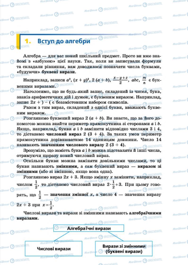 Учебники Алгебра 7 класс страница 5