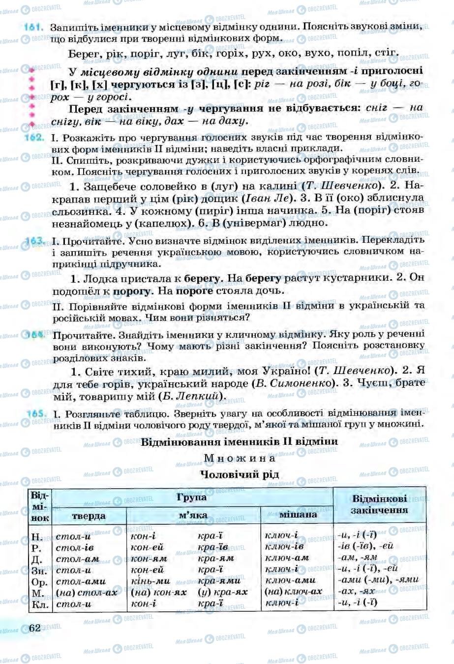 Учебники Укр мова 6 класс страница 62