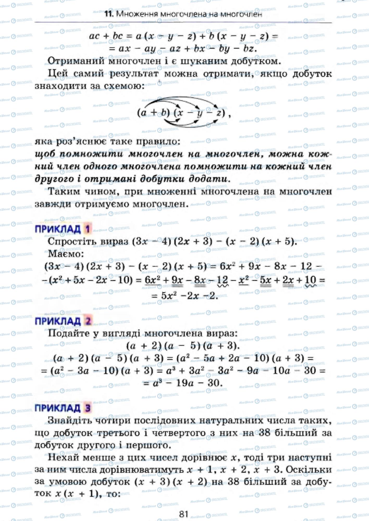 Підручники Алгебра 7 клас сторінка 81