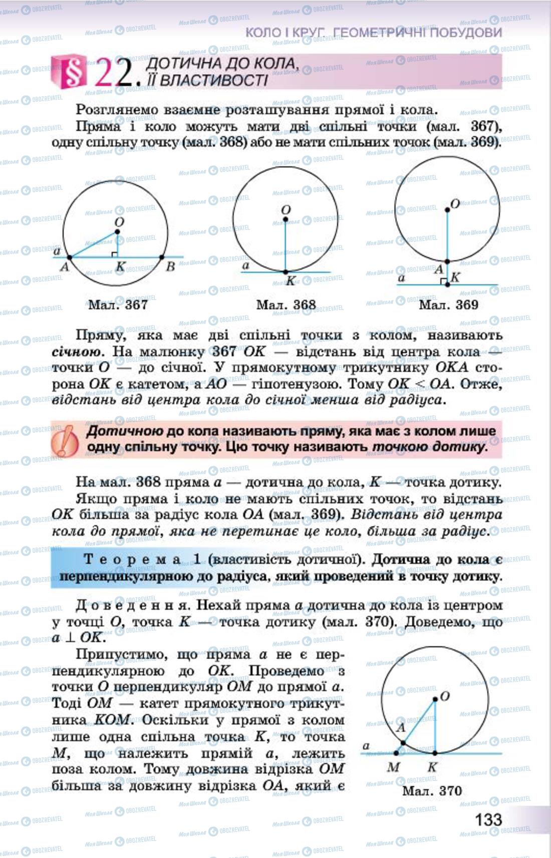 Підручники Геометрія 7 клас сторінка 133