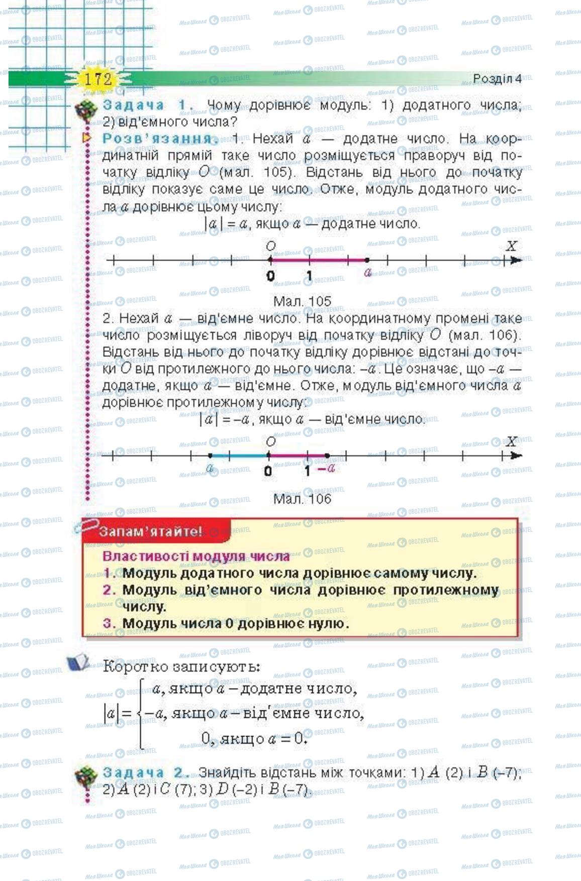 Підручники Математика 6 клас сторінка 172