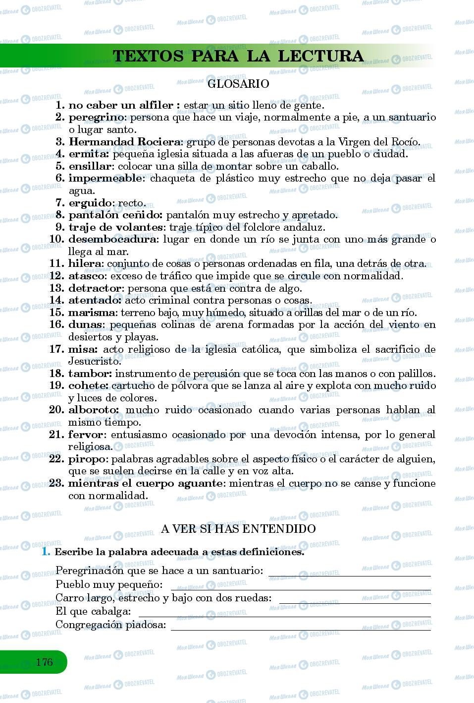 Учебники Испанский язык 8 класс страница 176