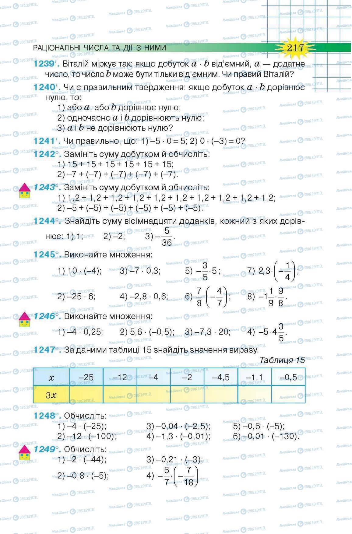 Учебники Математика 6 класс страница 217