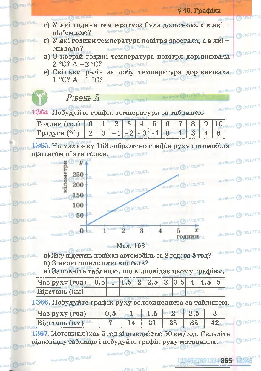 Підручники Математика 6 клас сторінка 265