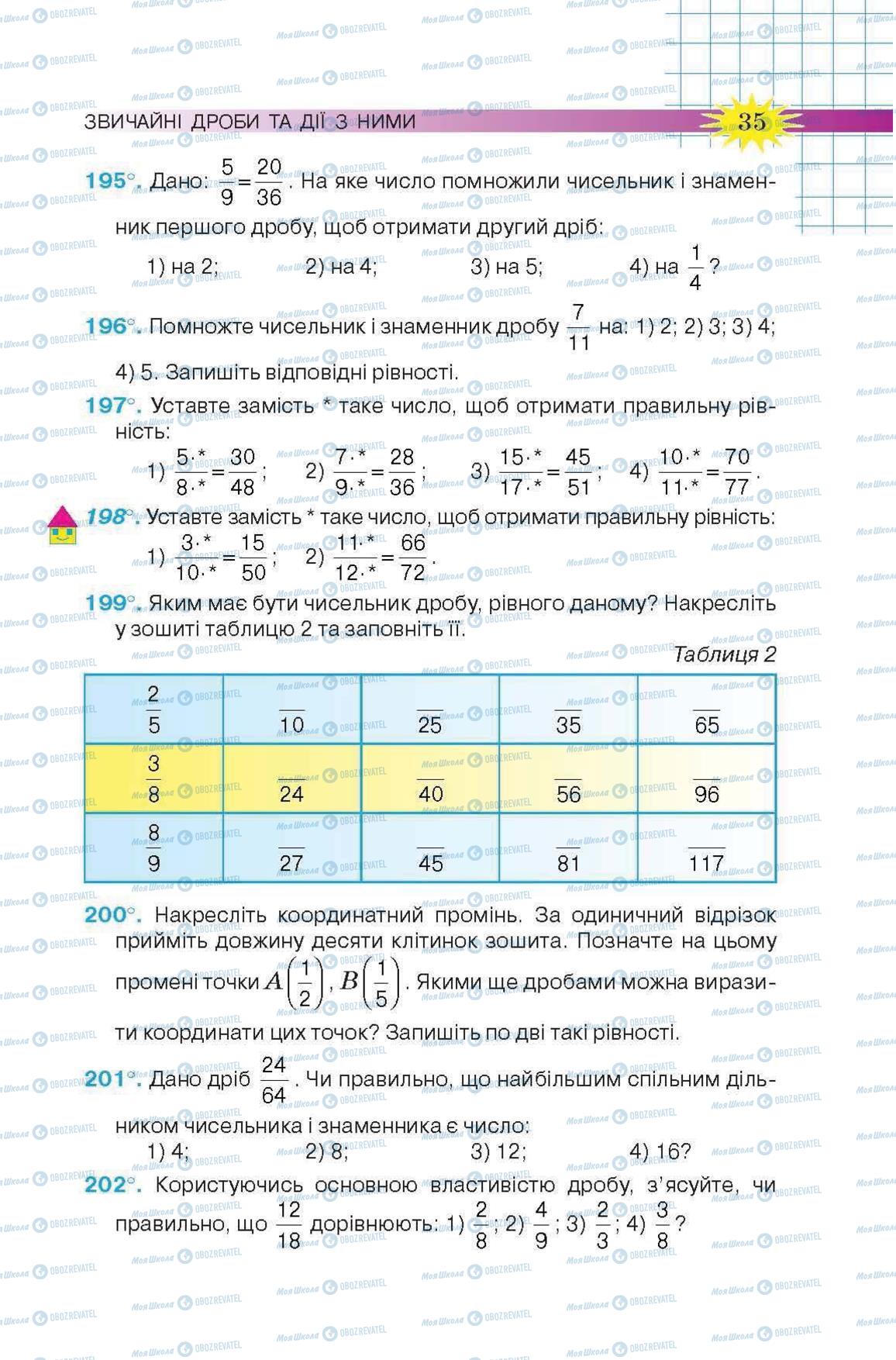 Підручники Математика 6 клас сторінка 35