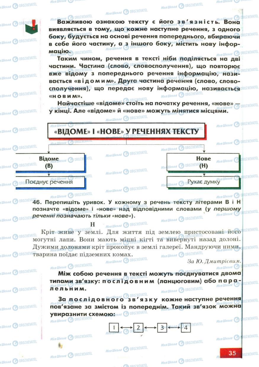 Учебники Укр мова 6 класс страница 35