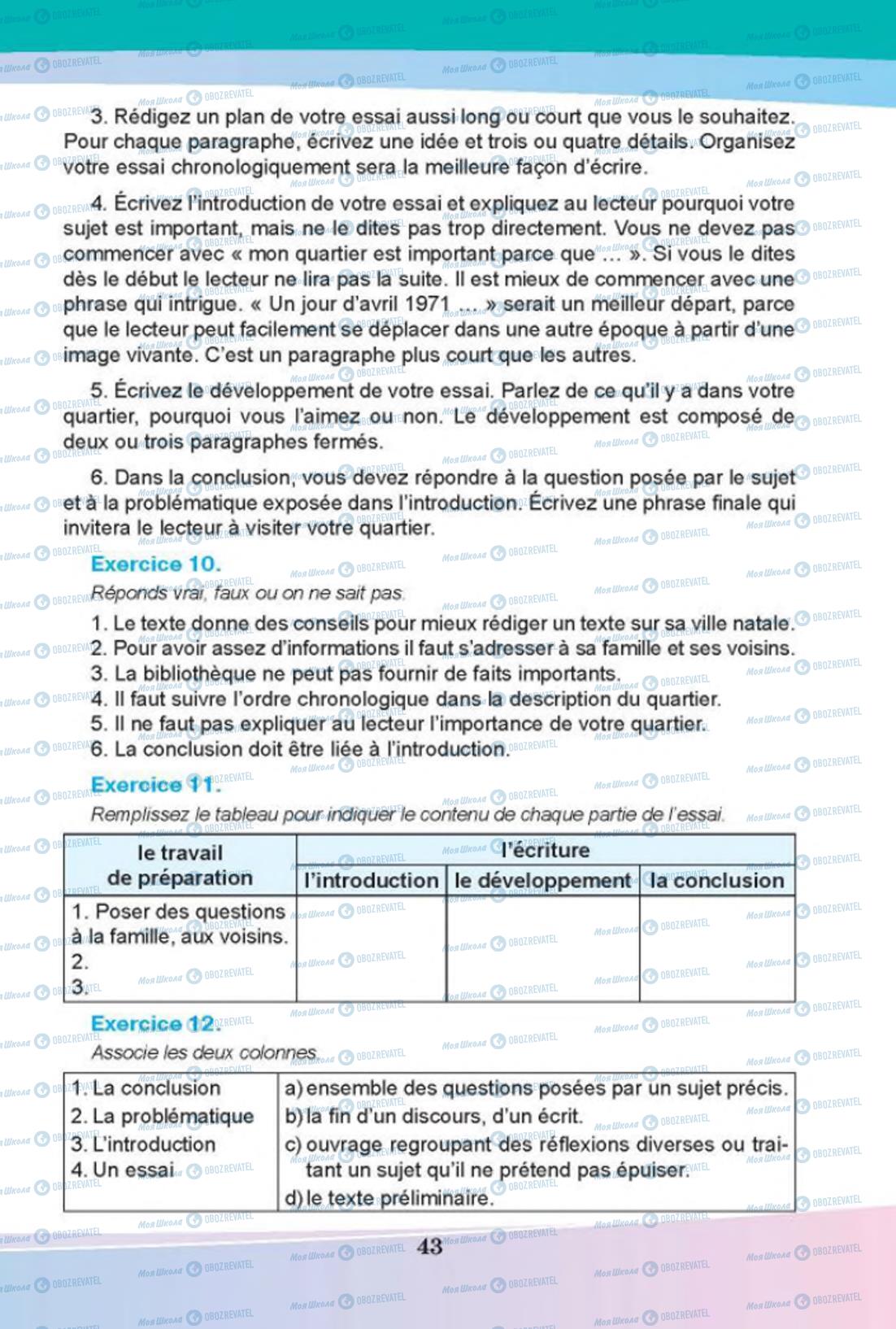 Підручники Французька мова 8 клас сторінка 43