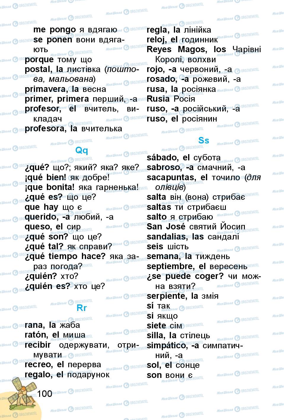Підручники Іспанська мова 1 клас сторінка 100