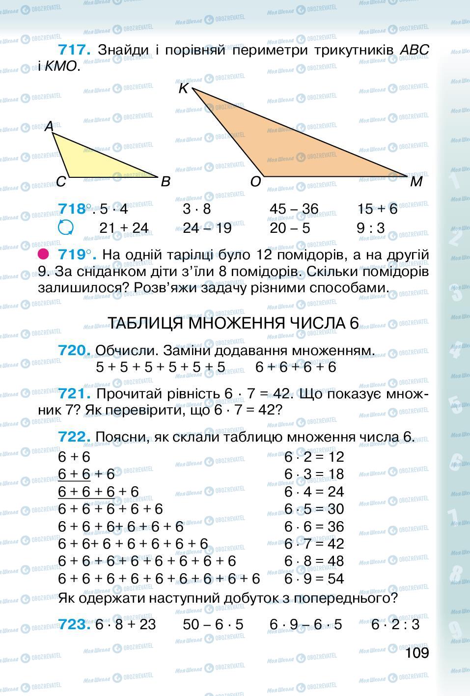 Підручники Математика 2 клас сторінка 109