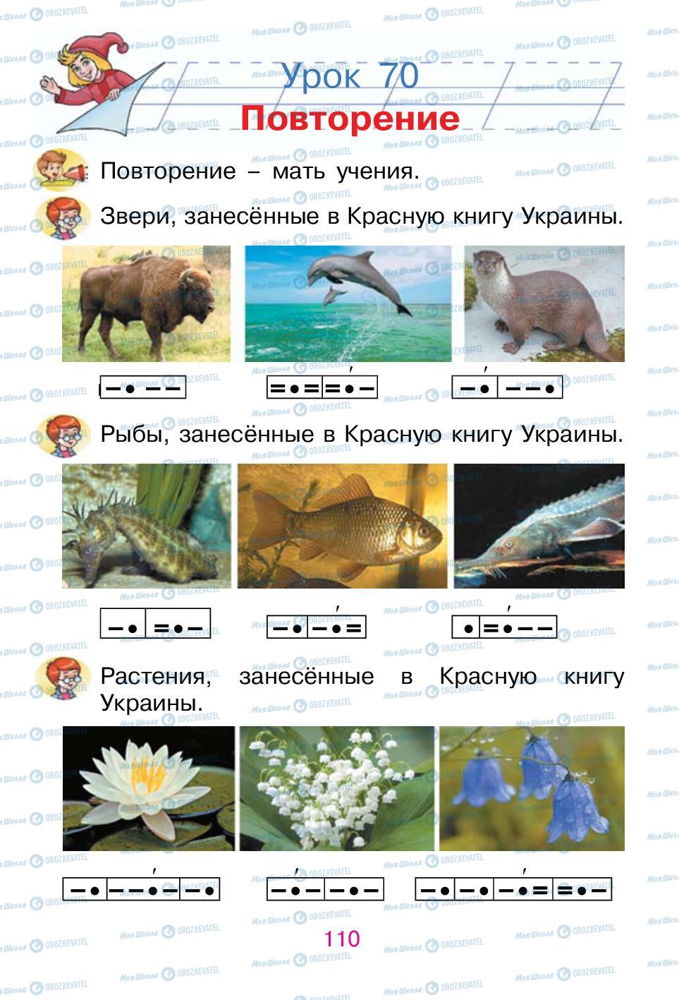 Підручники Російська мова 1 клас сторінка 110