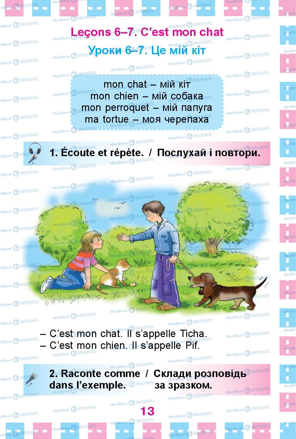Підручники Французька мова 1 клас сторінка 13