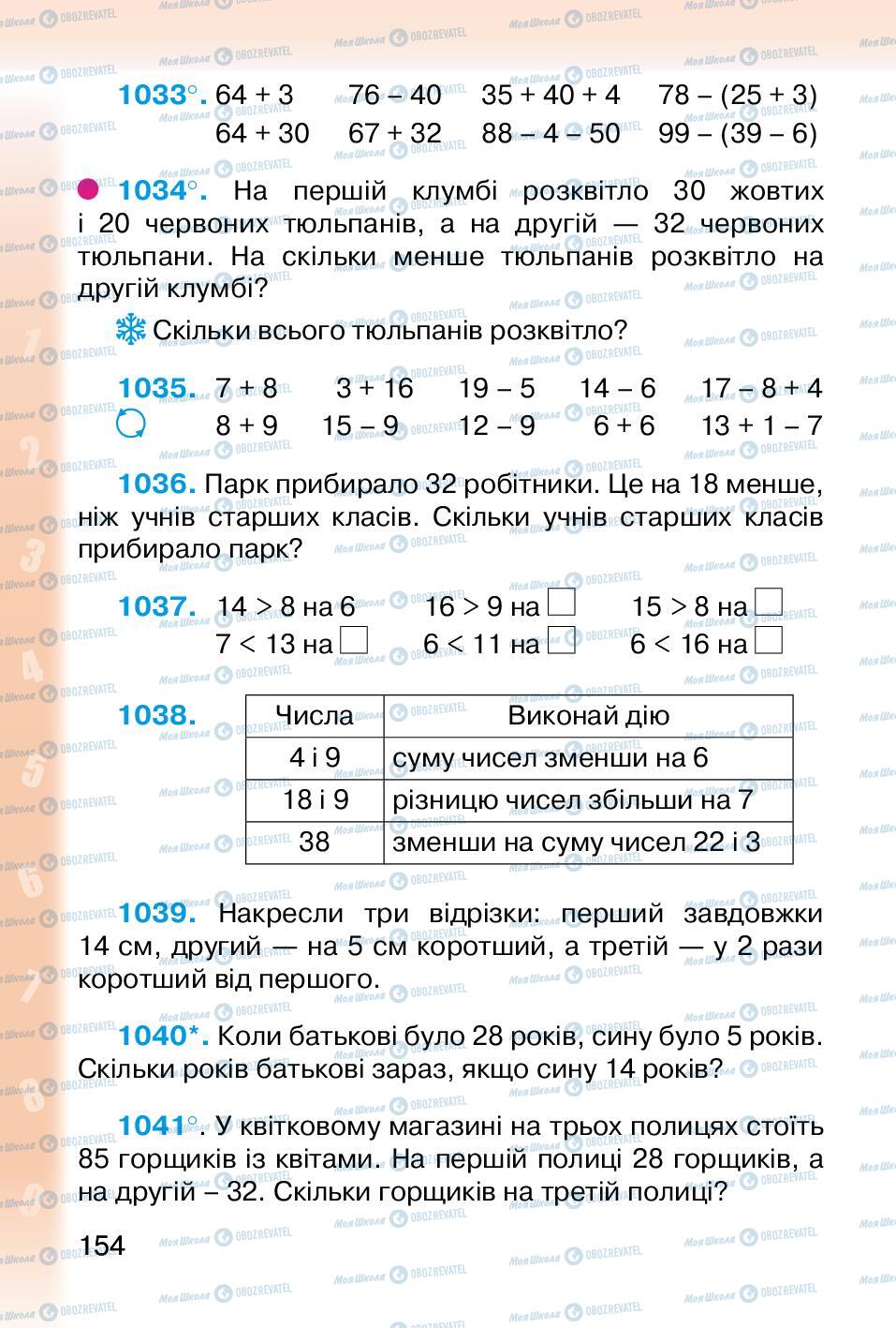 Підручники Математика 2 клас сторінка 154