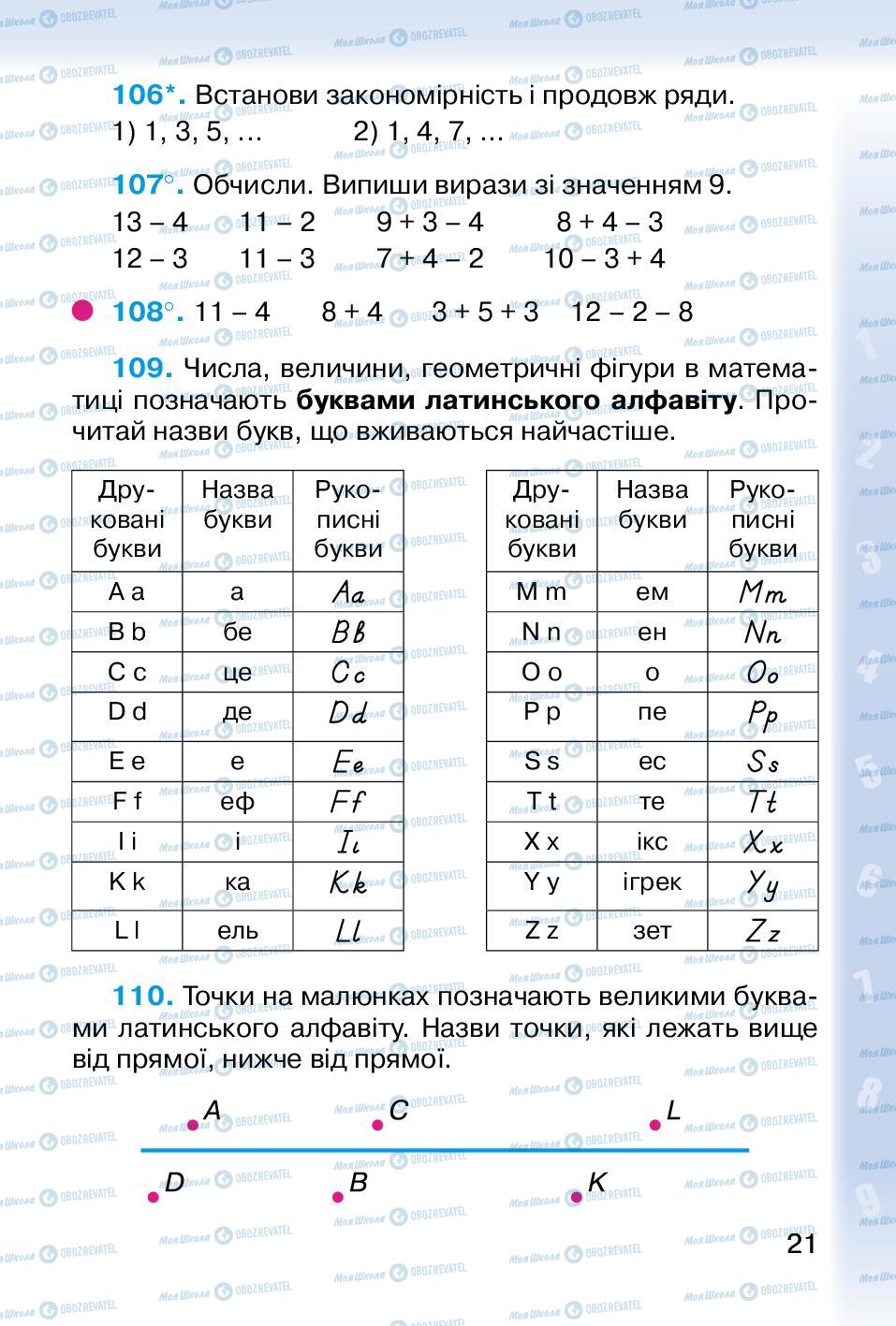 Підручники Математика 2 клас сторінка 21