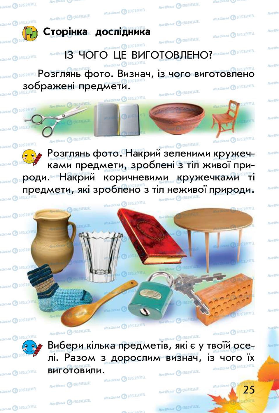 Підручники Природознавство 1 клас сторінка 25