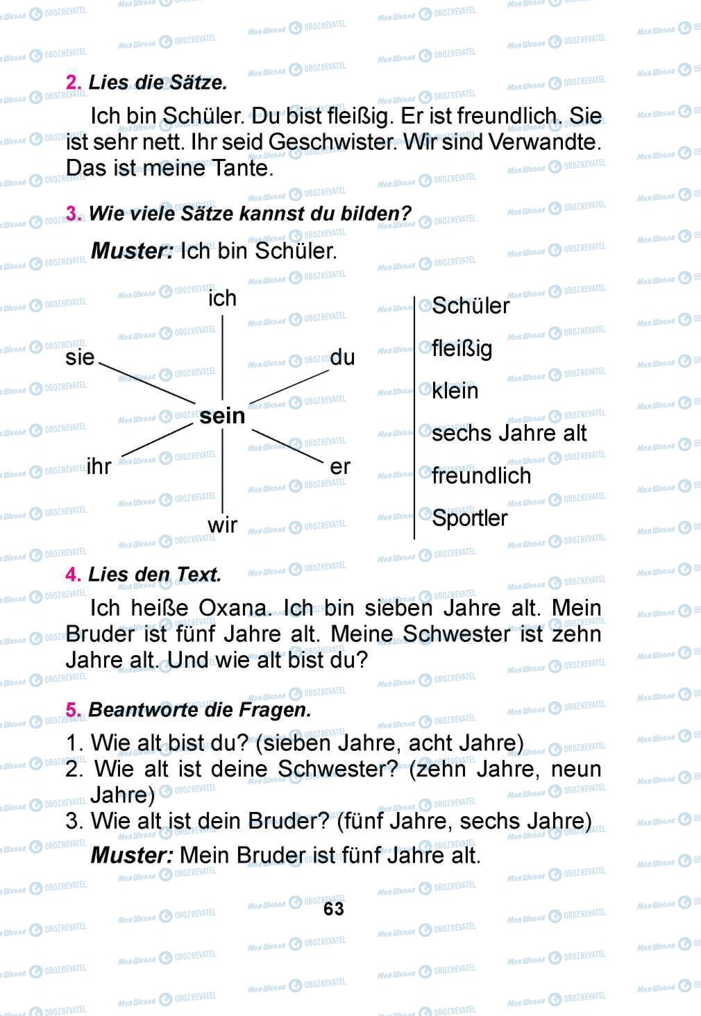 Учебники Немецкий язык 1 класс страница  63