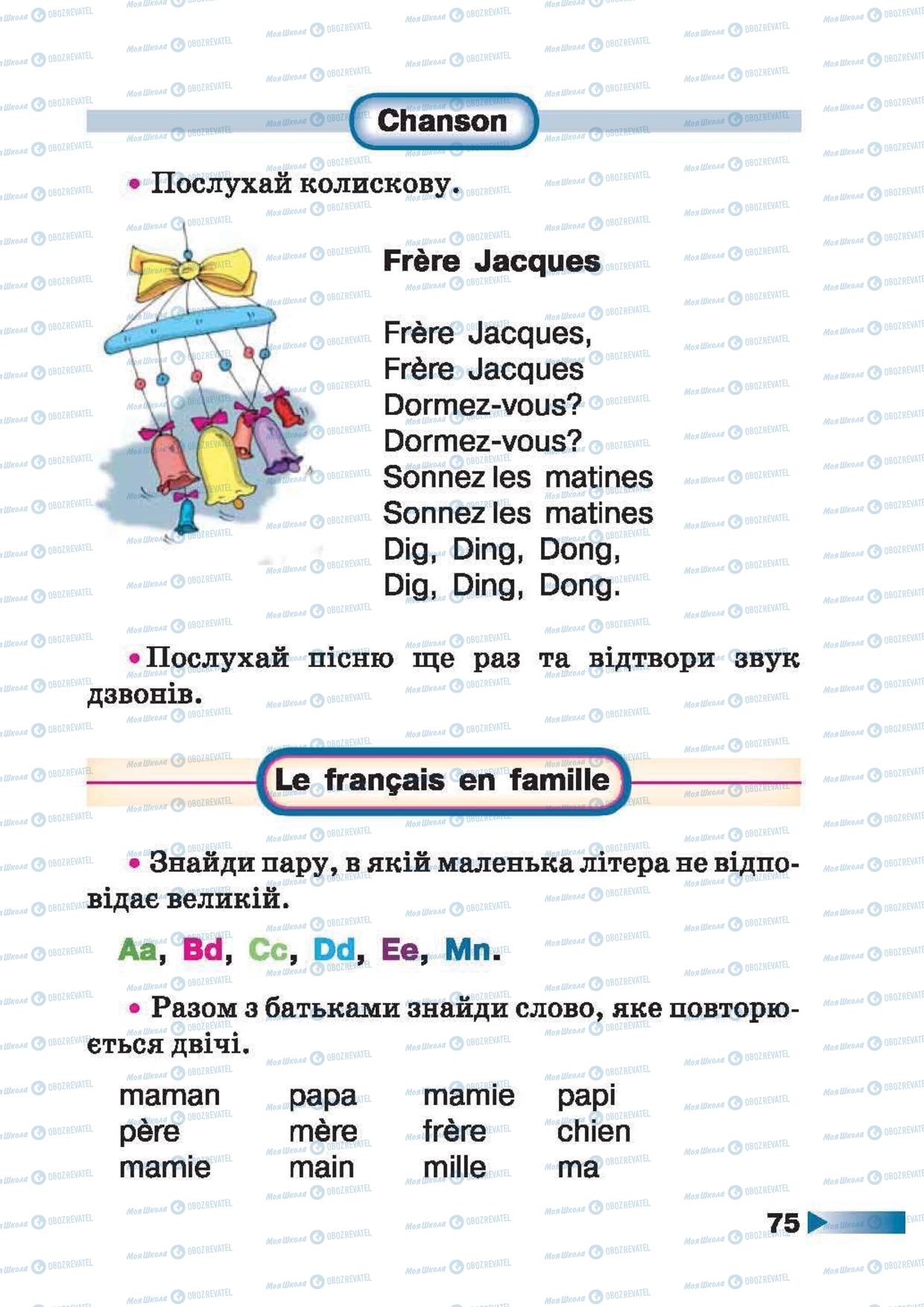 Підручники Французька мова 1 клас сторінка 75