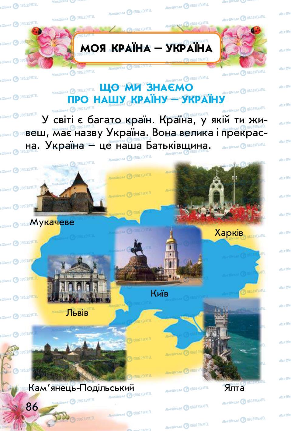 Підручники Природознавство 1 клас сторінка 86