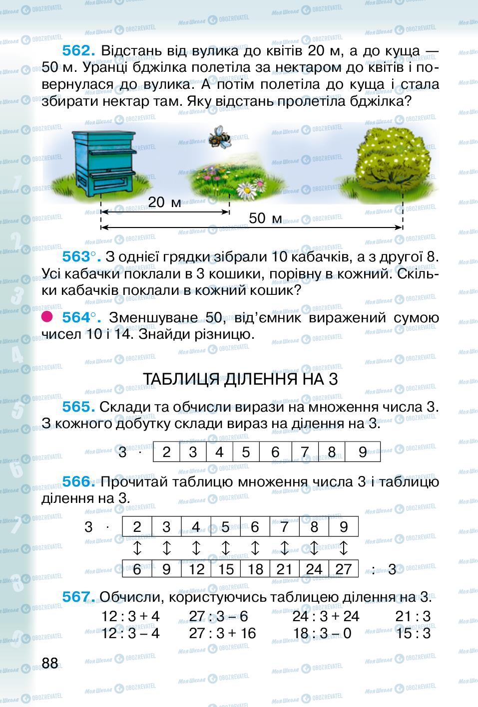 Підручники Математика 2 клас сторінка 88