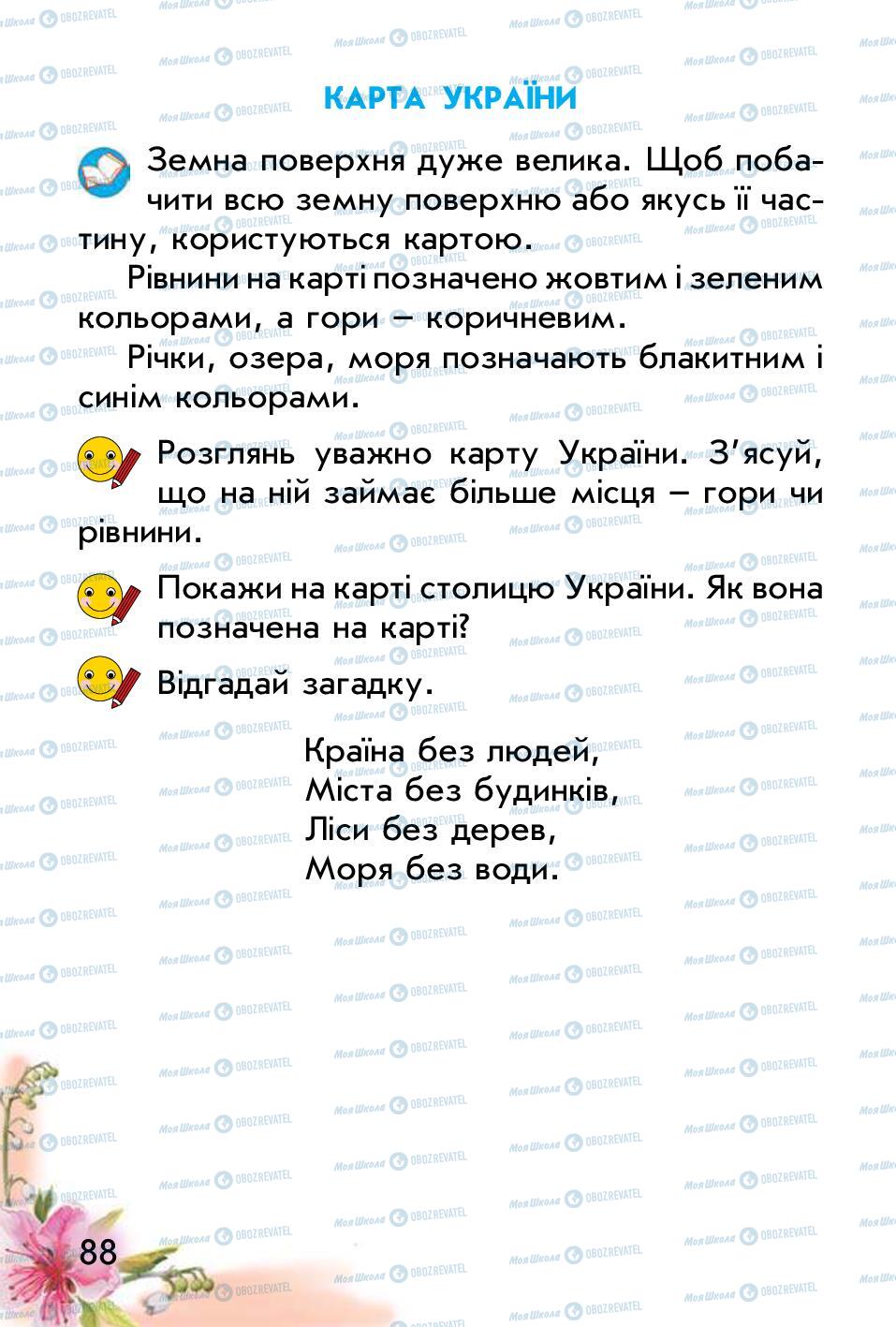 Підручники Природознавство 1 клас сторінка 88