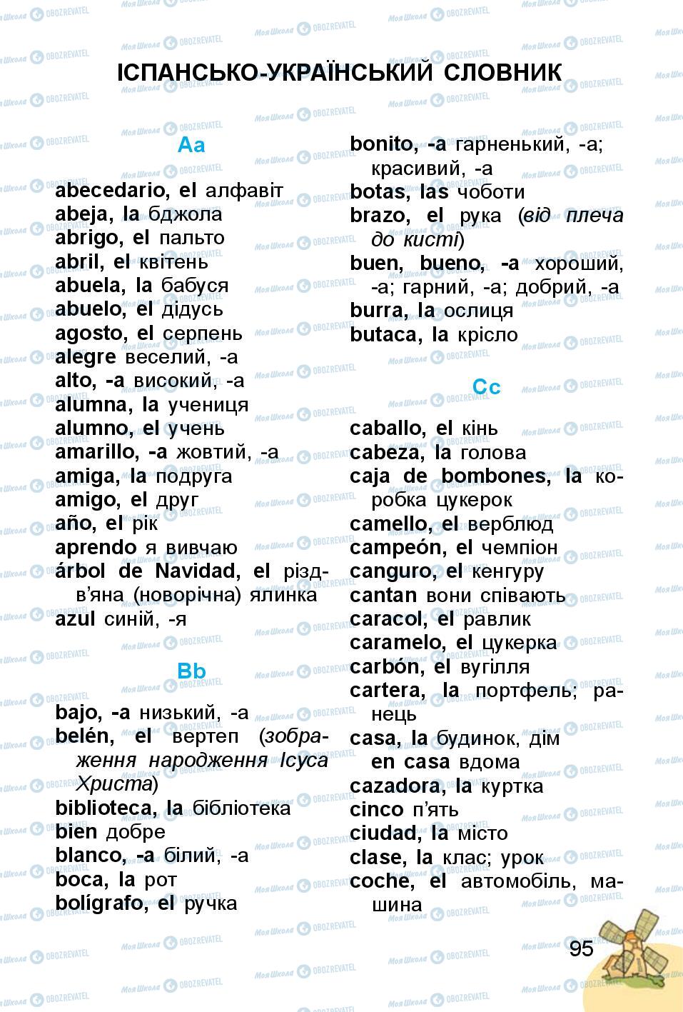 Підручники Іспанська мова 1 клас сторінка 95