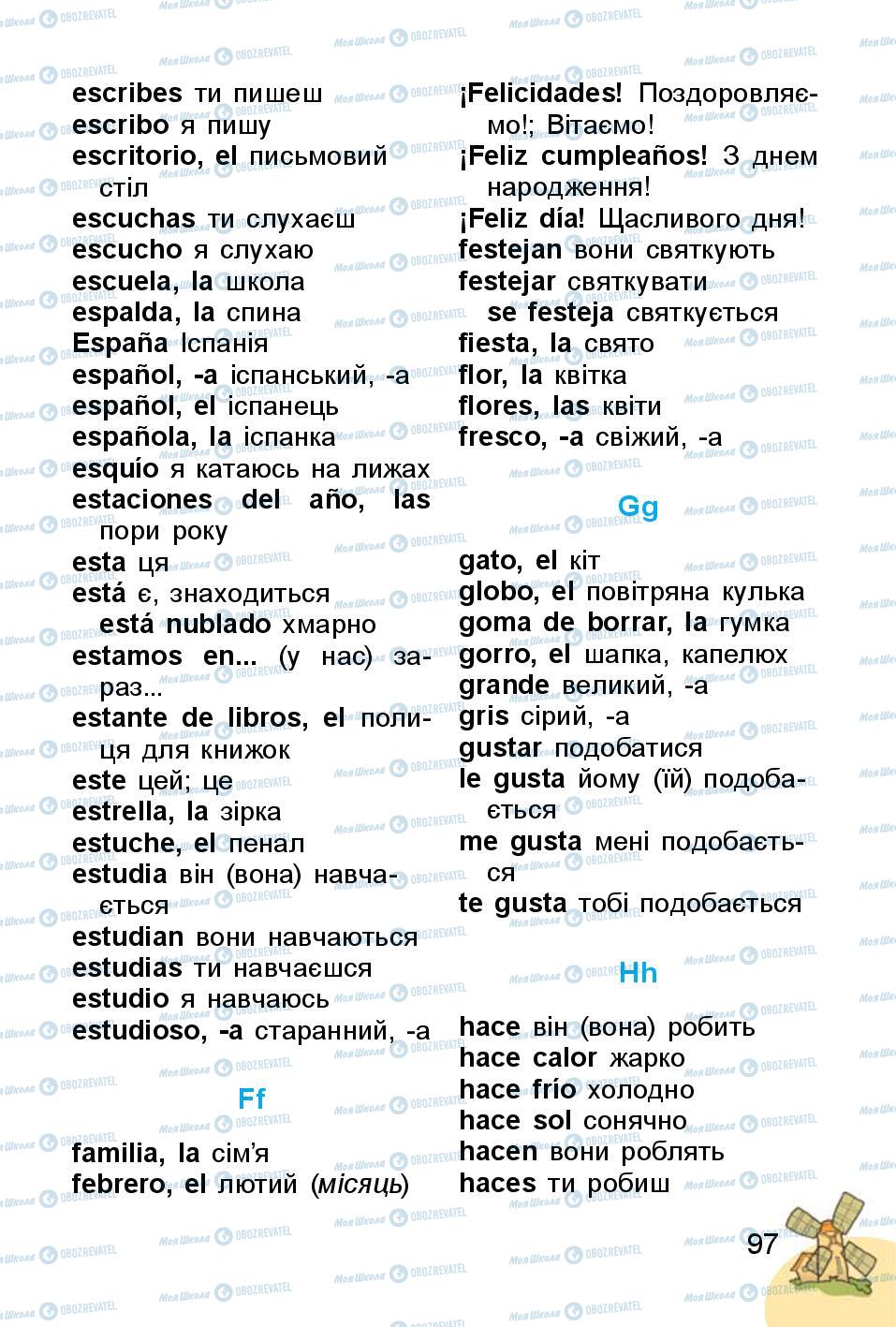 Учебники Испанский язык 1 класс страница 97