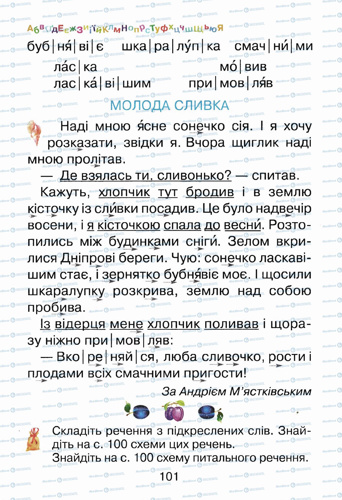 ГДЗ Укр мова 1 класс страница  101